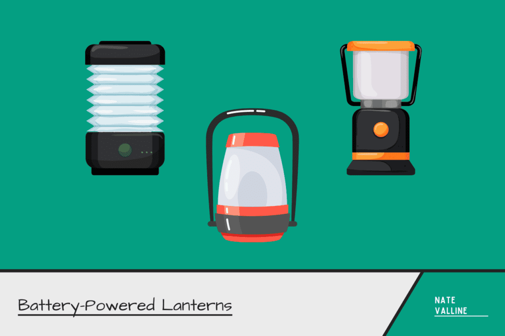 battery-powered camping lanterns