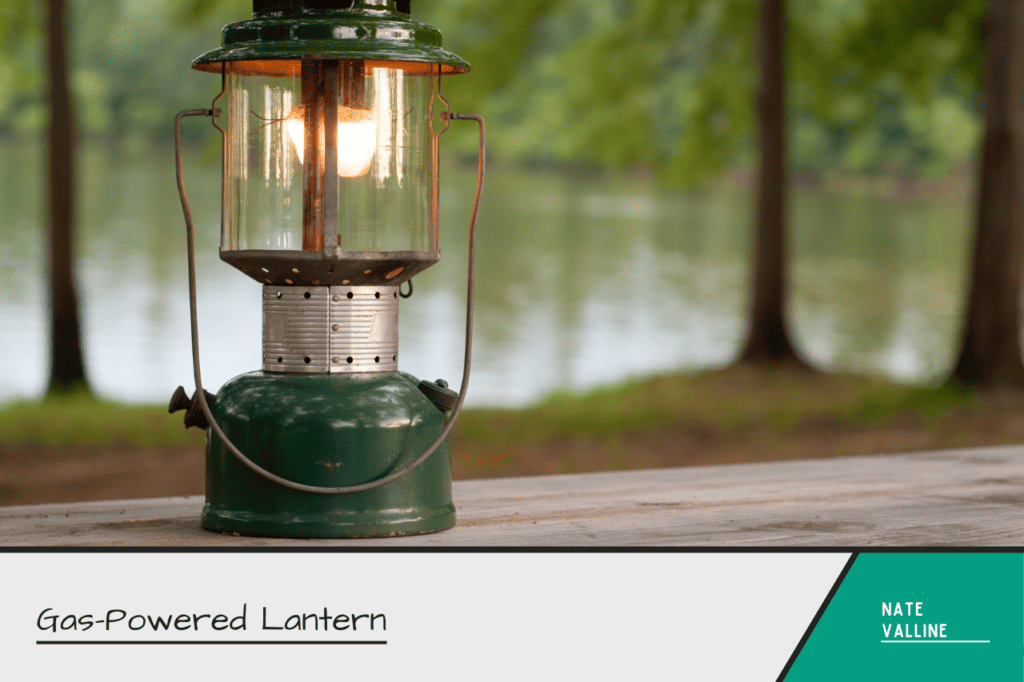 gas-powered camp lantern